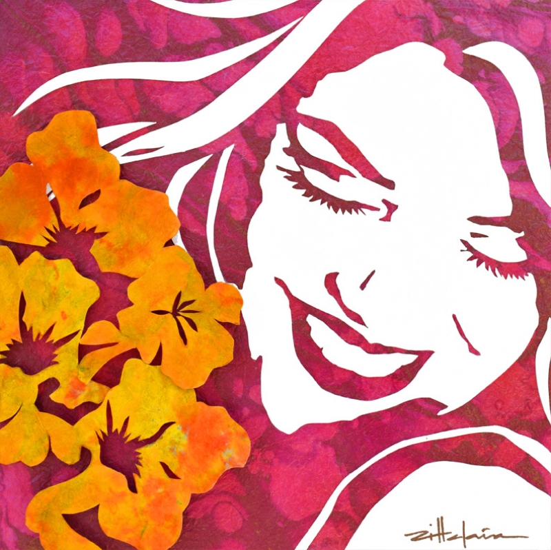 Pink ALOHA by artist Marcy Ann Villafana
